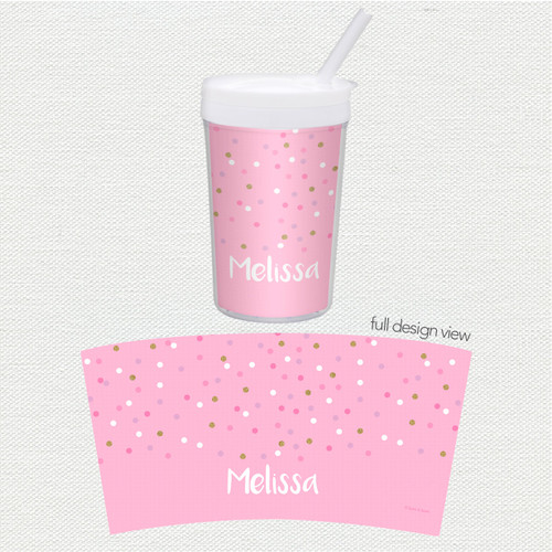 Sweet Glitter Dots Toddler Cup