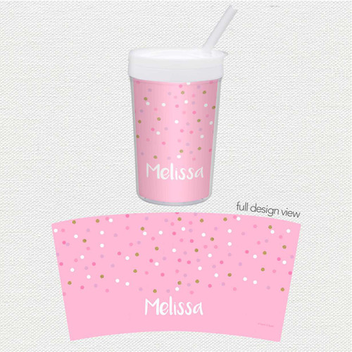 Sweet Glitter Dots Toddler Cup