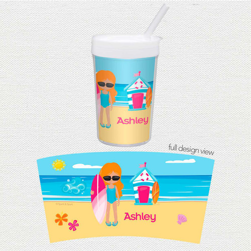 Beach Girl Toddler Cup