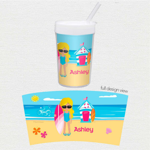 Beach Girl Toddler Cup