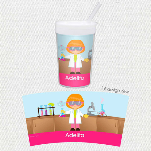 Cute Scientist Girl Toddler Cup