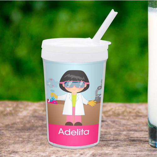 Cute Scientist Girl Toddler Cup