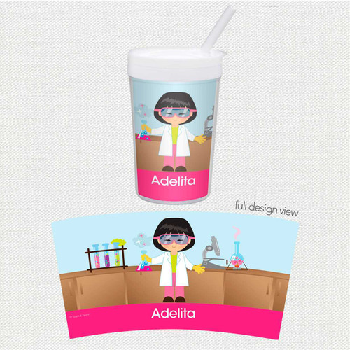 Cute Scientist Girl Toddler Cup