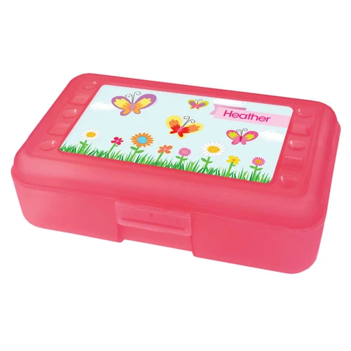 A butterfly field Pencil Box