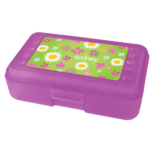 Field Of Flowers Green Pencil Box