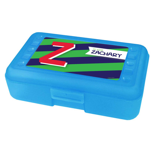 Brilliant Initial Green Pencil Box