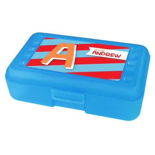 Brilliant Initial Red Pencil Box