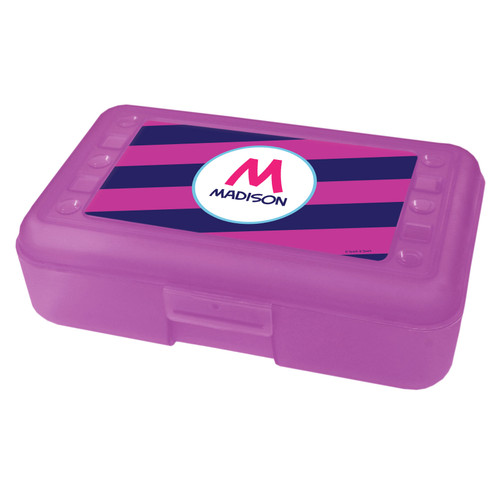 Fun Initials Magenta Pencil Box