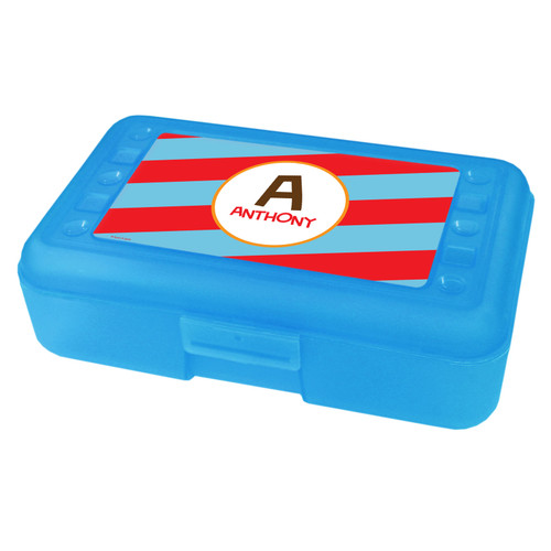 Fun Initials Red Pencil Box