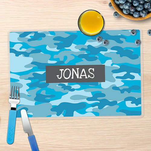 Blue Camouflage Kids Placemats