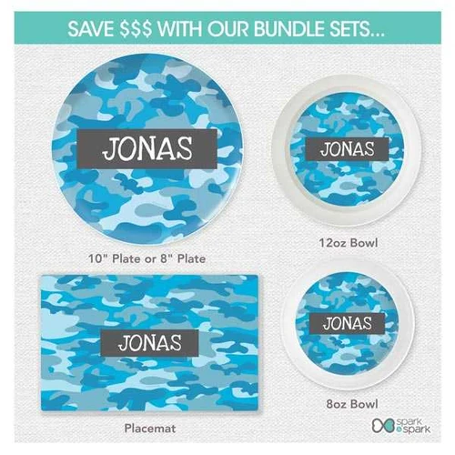 Blue Camouflage Kids Placemats