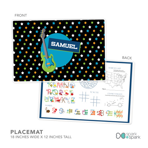 Guitar sounds Kids Placemats