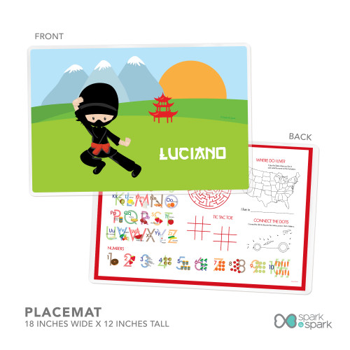 Cool Super Ninja Kids Placemat