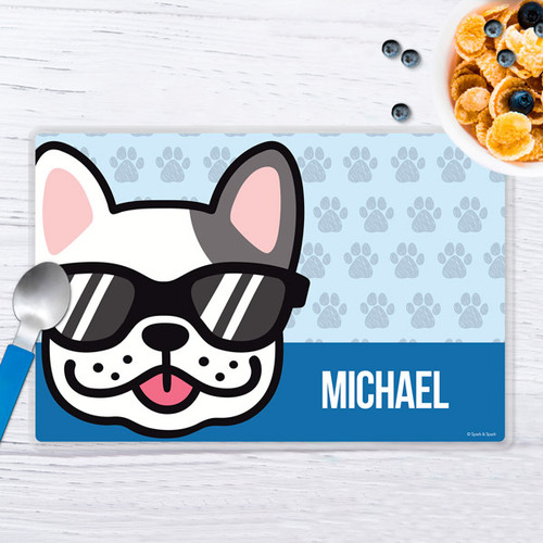 Fun & Cute Dog Blue Kids Placemat