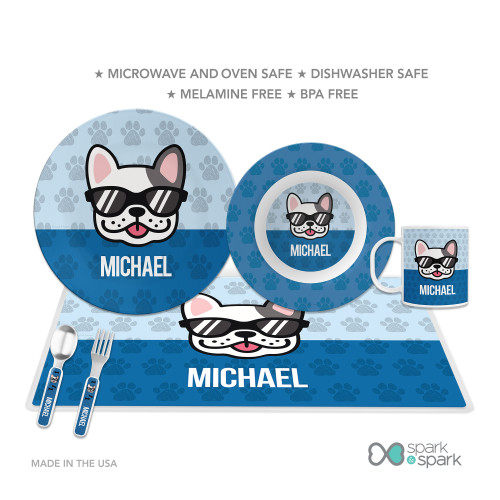 Fun & Cute Dog Blue Kids Placemat