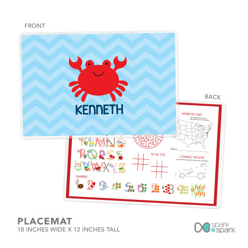 Happy Crab Kids Placemat