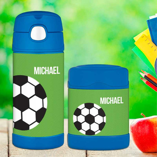 Soccer Fan Green Thermos Bottle