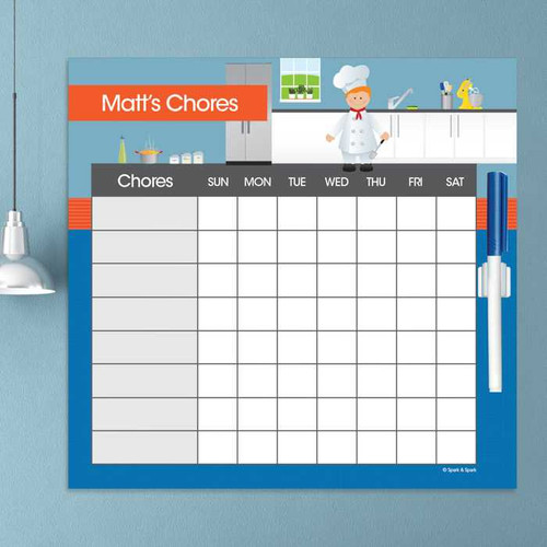 A Boys Chef's Taste Chore Chart