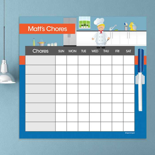 A Boys Chef's Taste Chore Chart