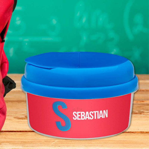 Double Initial Red Snack Bowl