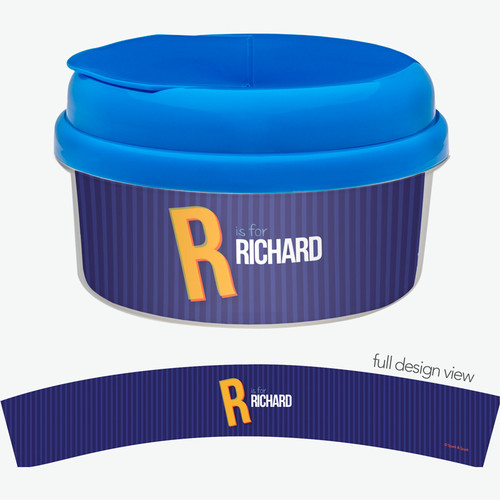 Double Initial Blue Snack Bowl