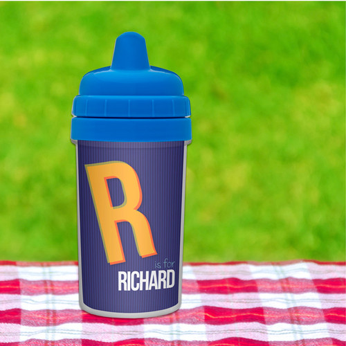 Double Initial Blue Sippy Cup