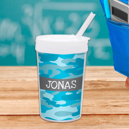 Blue Camouflage Toddler Cup