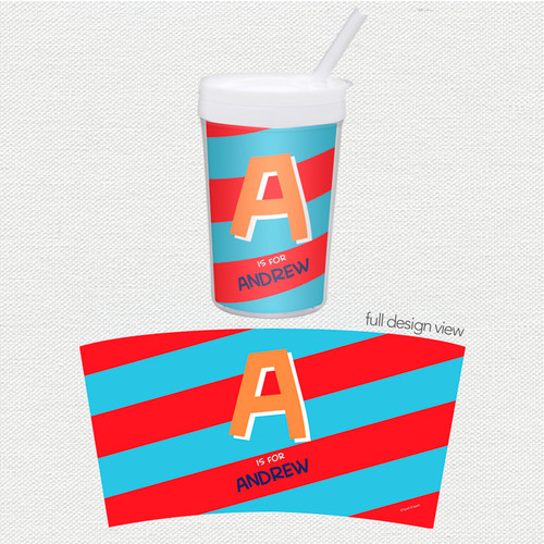 Brilliant Initial Red Toddler Cup