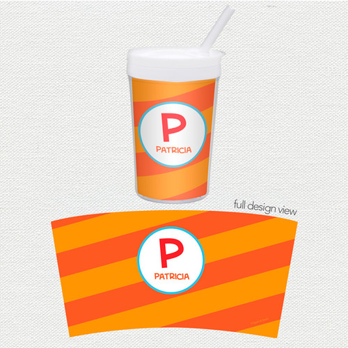 Fun Initials Orange Toddler Cup