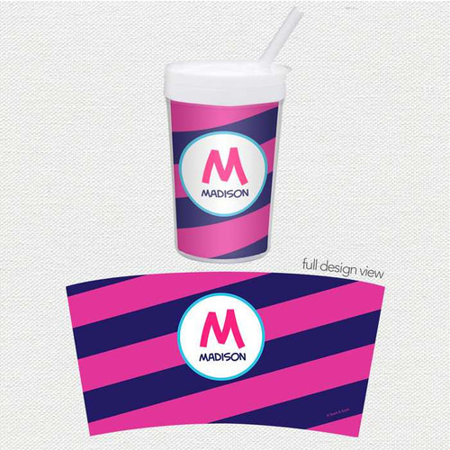 Fun Initials Magenta Toddler Cup