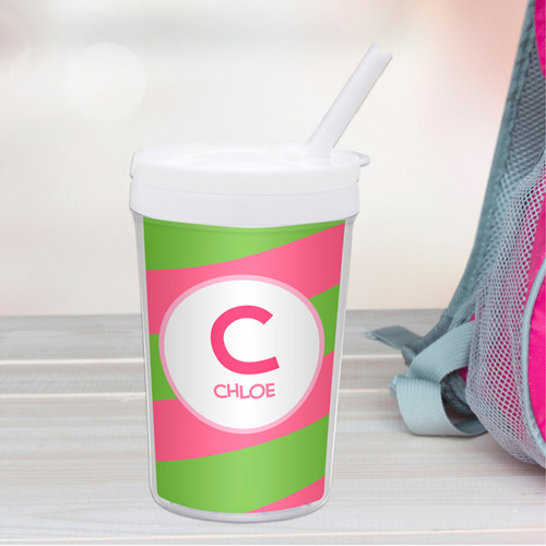 Fun Initials Pink Toddler Cup