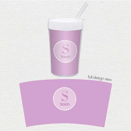 A Shiny Purple Letter Toddler Cup