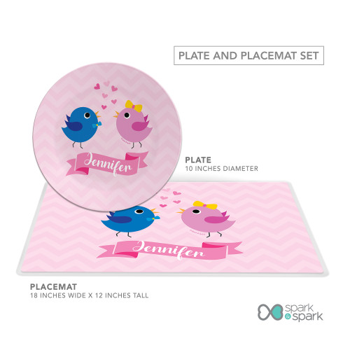 Sweet & Cute Birds Kids Plates
