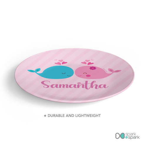 Whales in Love Kids Plates