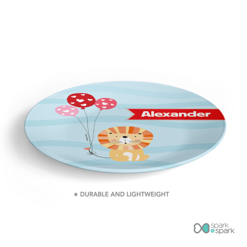 Balloon Lion Kids Plates