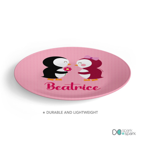 Penguins in Love Kids Plates