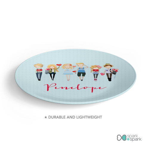 Group of Love Kids Plates