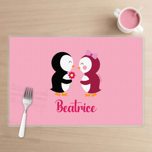 Penguins in Love Kids Placemat
