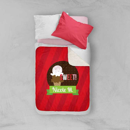 Sweet & Yummy Red Sherpa Blanket
