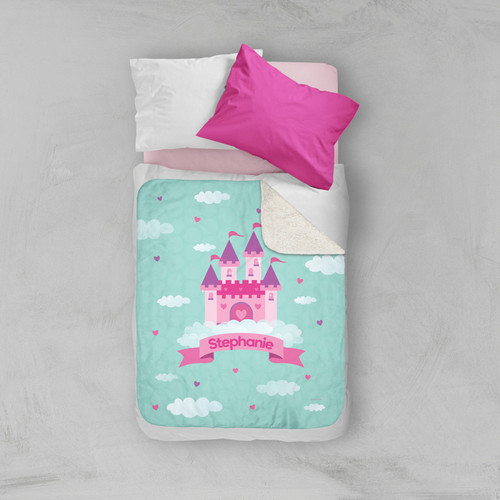 A Castle in the Sky Sherpa Blanket