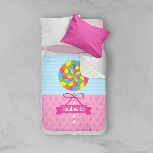 Yummy Lollipop Sherpa Blanket