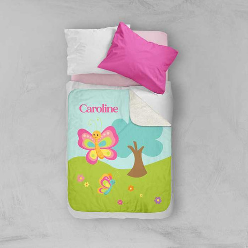 Cute And Sweet Butterfly Sherpa Blanket