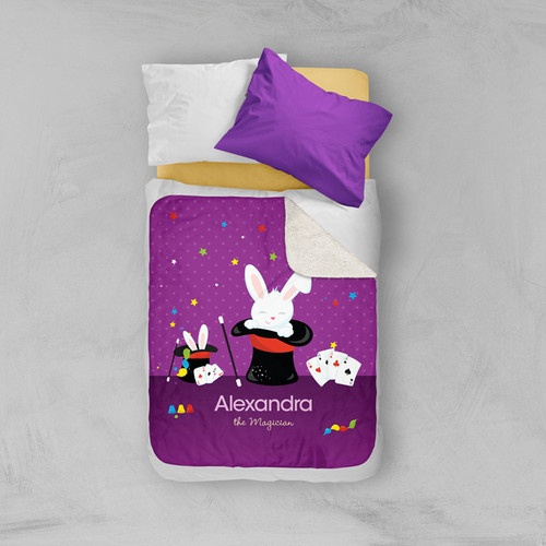 Cute Girl Magician Sherpa Blanket
