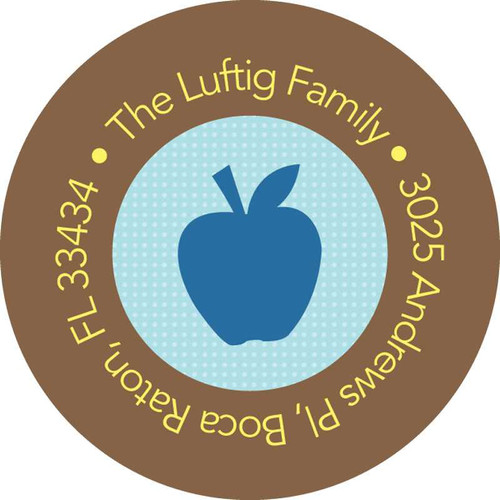 Blue Apples greetings label