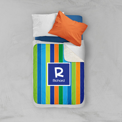 Bold Stripes Sherpa Blanket