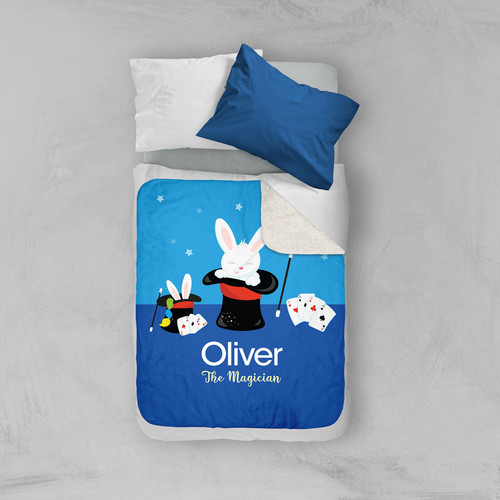 Cute Magician Boy Sherpa Blanket