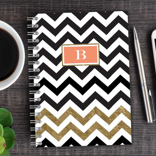 Black Chevron Writing Journal