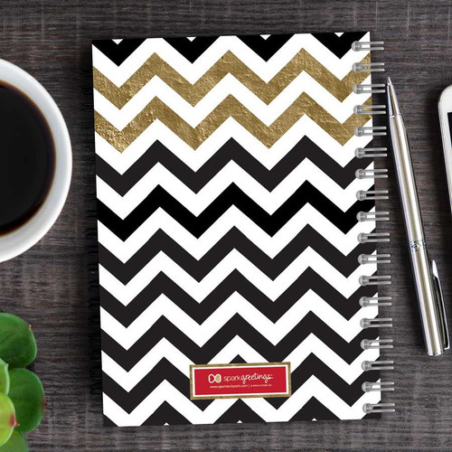 Black Chevron Writing Journal