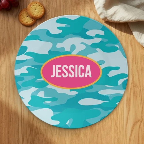 Aqua Camouflage Kids Plates