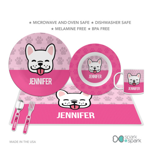 Sweet Pink Pup Kids Bowl